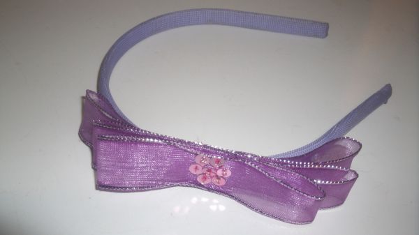 Arquinho laço roxo delicado